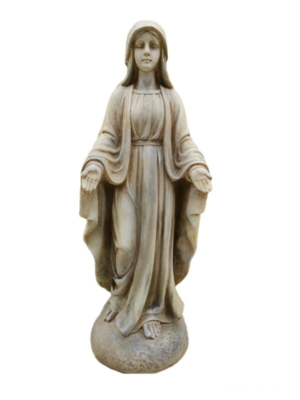 figura de la virgen maria en poliresina